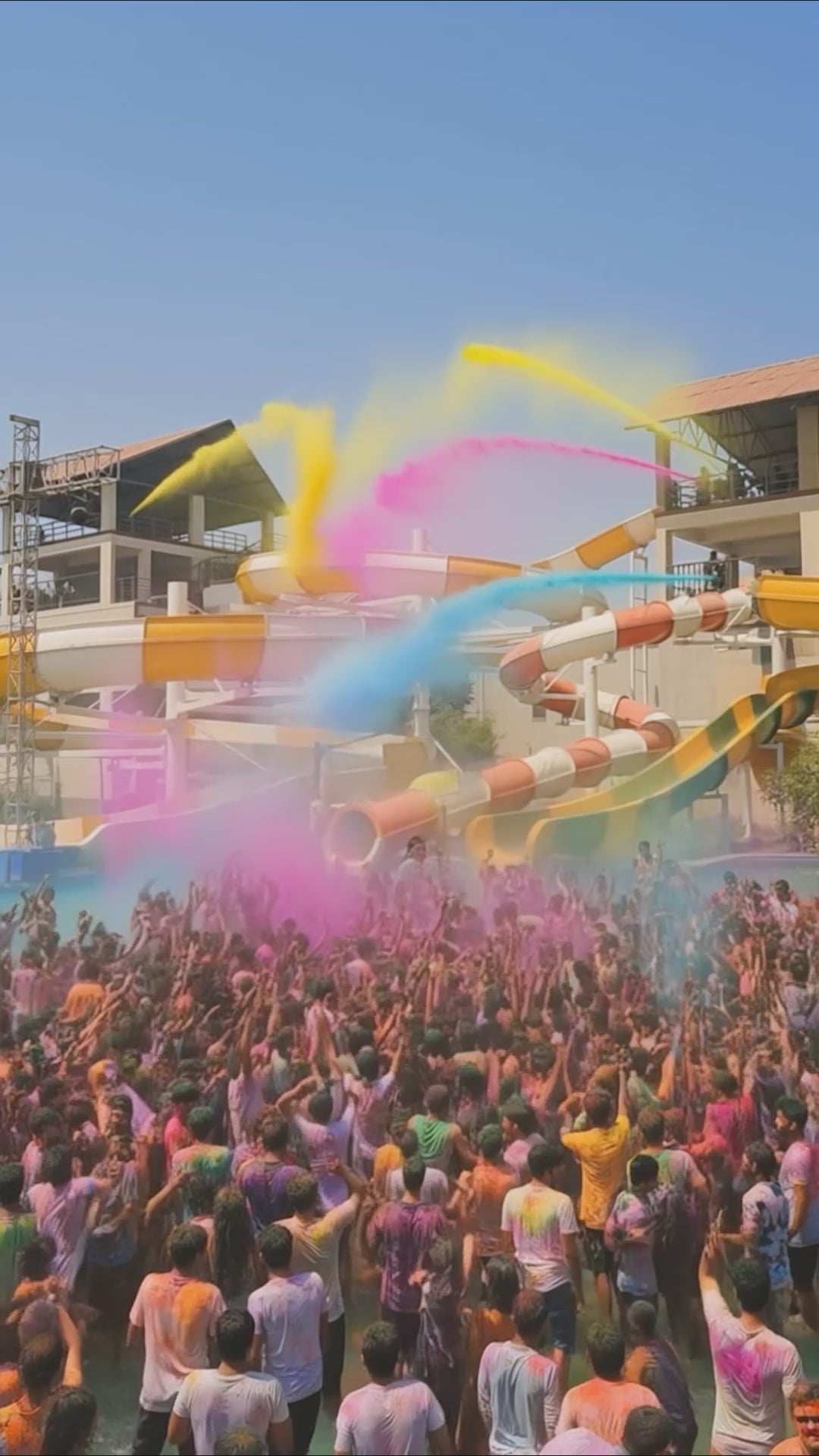 Aqua Blue Rang Rush  Biggest Waterpark Holi